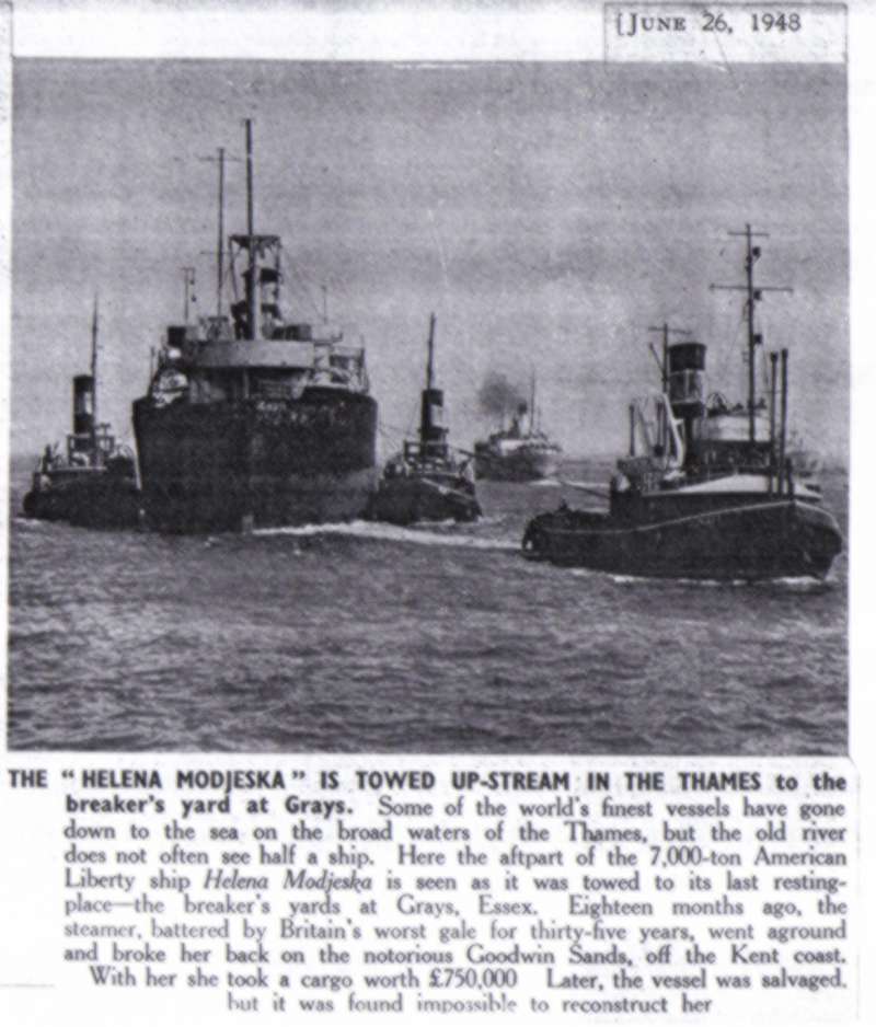  Newspaper cutting dated 26 June 1948 
Cat1 Blackwater-->Laid up ships